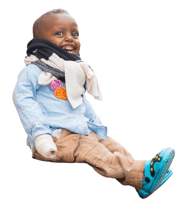 child wearing a cast